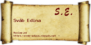 Sváb Edina névjegykártya